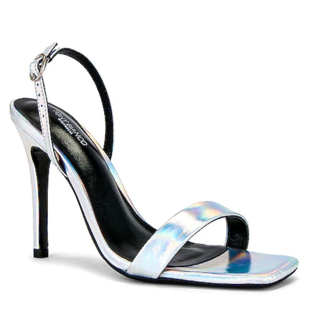 Tony Bianco Felyx Sandal in Silver Illimine Size 7.5 from REVOLVE